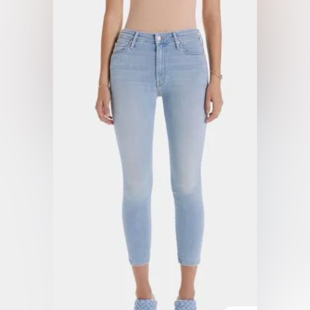 MOTHER The Looker crop Jean Denim 30 or 10 Swimming pool Sunday cotton‎ lyocell